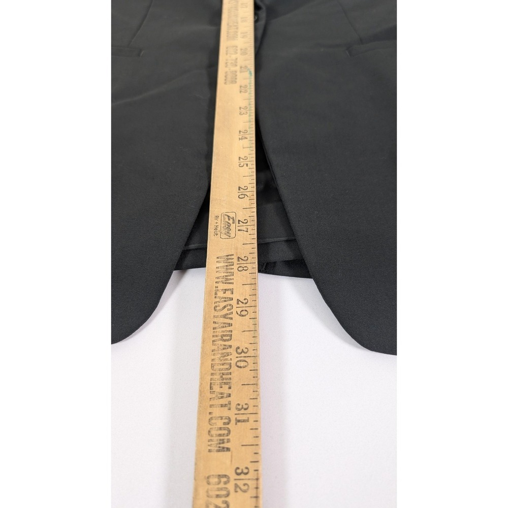 Banana Republic Blazer Womens 8 Black Long And Lean Italian Wool Lined - Picture 11 of 12